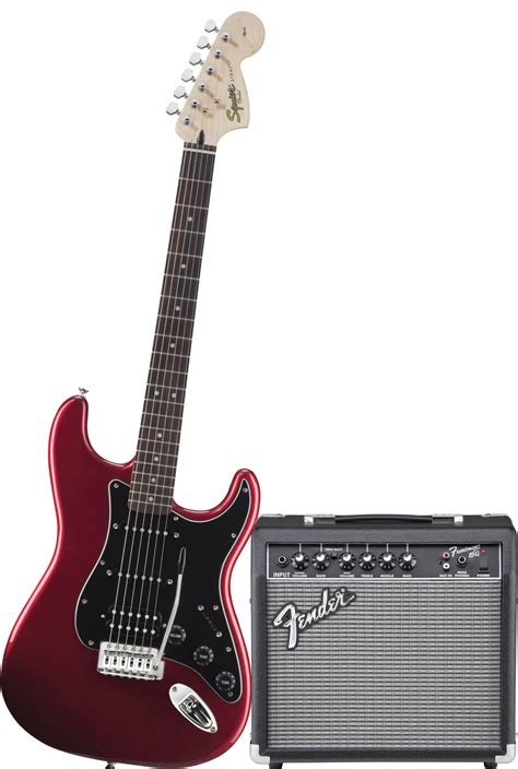 Fender Squier HSS Stratocaster Candy Apple Red Frontman 15G Pack | Pro Music