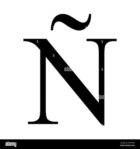 Latin N letter with tilde Stock Vector Image & Art - Alamy