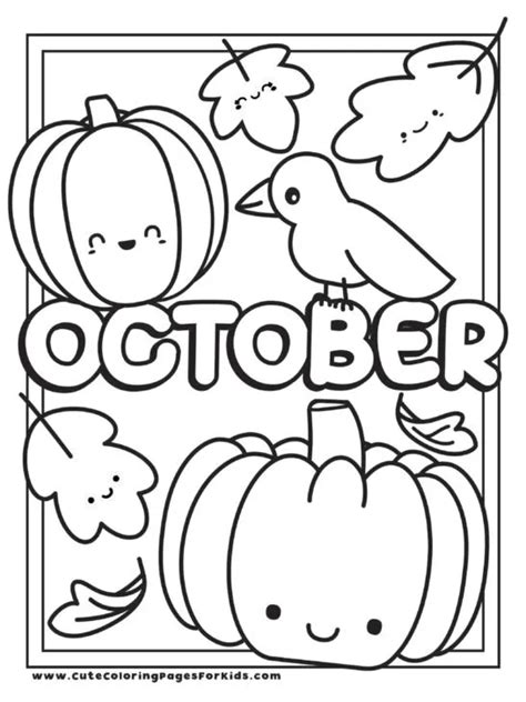 October Coloring Pages - Cute Coloring Pages For Kids