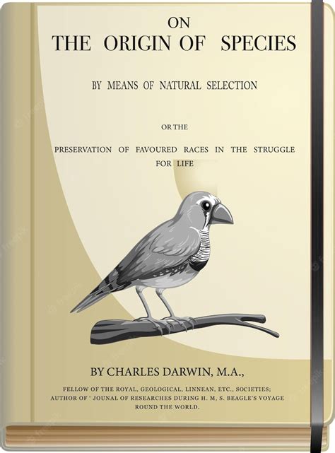 Free Vector | Charles darwin and the origin of species book