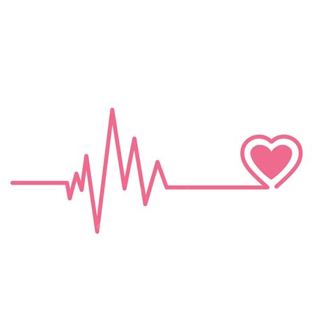 Heart Pulse Cardiogram Line Heartbeat, Heartbeat, Cardiogram Line, Line ...