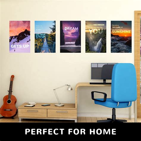 Buy 6 Inspirational Posters – Motivational Wall Art for Home ...