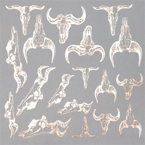 Bull Skull Decal Sheet | Art Glass Supplies - Decals