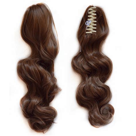 Wavy Real Human Hair Ponytails Hairpiece Claw Clip Ponytail Hair Extensions - RemeeHi