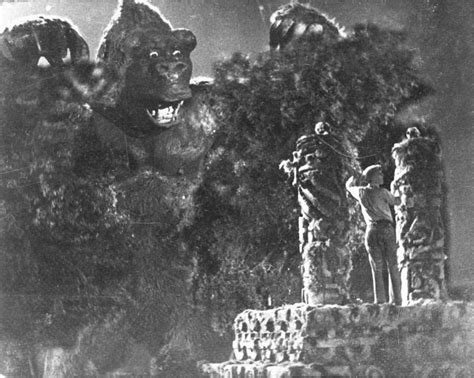 A behind the scenes shot of King Kong, 1933. | Behind the scenes ... Cool Monsters, Famous ...