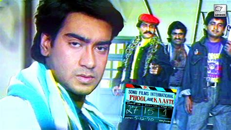 Watch Ajay Devgn Shooting "Phool Aur Kaante" Action Scene