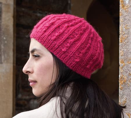 Raspberry Beret (Free Knitting Pattern) | Knitting, Hat knitting patterns, Crochet beanie pattern