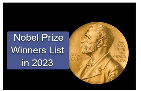 Nobel Prize Winners List in 2023