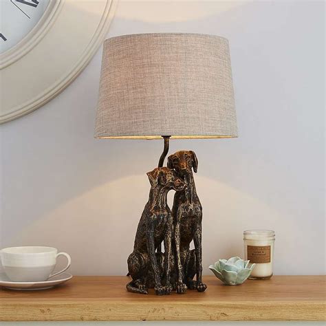 Murphy Antique Brass Dogs Table Lamp | Dunelm | Table lamp, Dog lamp, Lamp