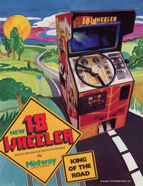 Midway 18 Wheeler eighteen wheeler 1979 coin operated arcade driving game