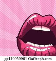 900+ Sexy Pop Art Lips Kiss Cartoon | Royalty Free - GoGraph