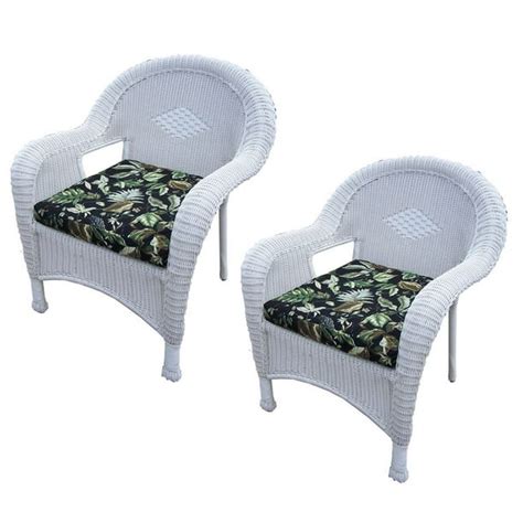 Pack of 2 Bright White Stylish Outdoor Patio Resin Wicker Arm Chairs ...