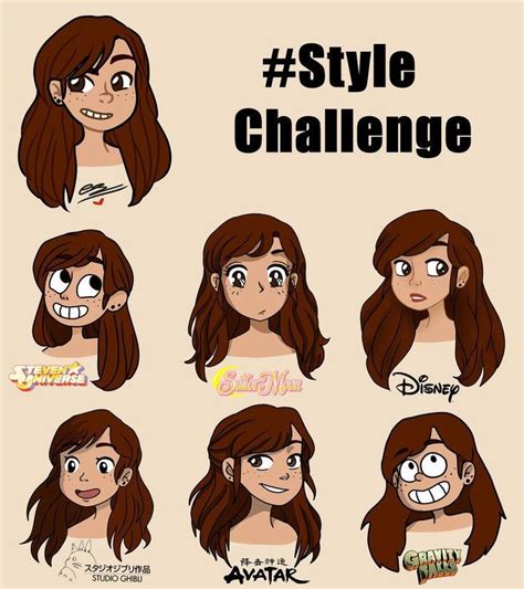 Different Cartoon Drawing Styles Image Result For Style Challenge | Drawing/art | Pinterest ...