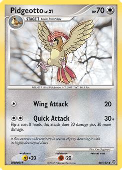 Pidgeotto (dp3-58) - Pokémon Card Database - PokemonCard