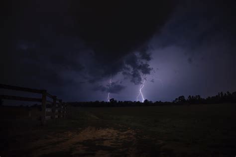 Lightning Strike the Ground during Night Time · Free Stock Photo