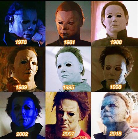 Evolution of Michael Myers Masks What's Your Favorite ? Mine is 2018 or H4 : r/Halloweenseries