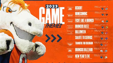 2023 Broncos Home Game Themes : r/DenverBroncos