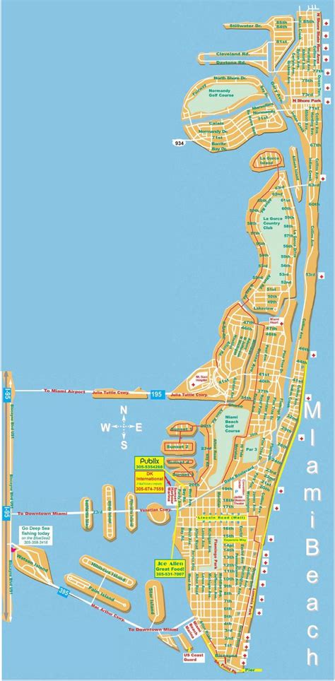 Large Miami Beach Maps for Free Download | High-Resolution and Detailed Maps of Miami Beach ...