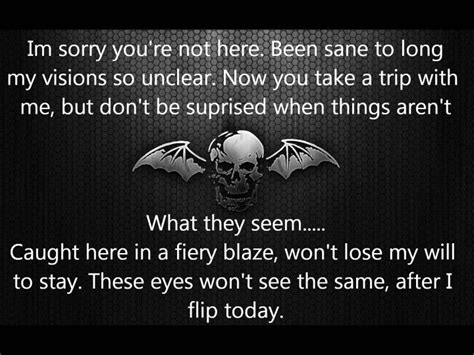 Pin by Devyn Butler on Avenged Sevenfold | Avenged sevenfold lyrics ...