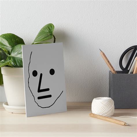 "NPC Wojak" Art Board Print by ciacio | Redbubble