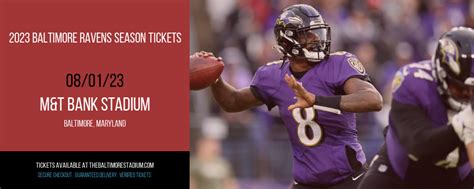 2023 Baltimore Ravens Season Tickets Tickets | 9th September | M&T Bank ...