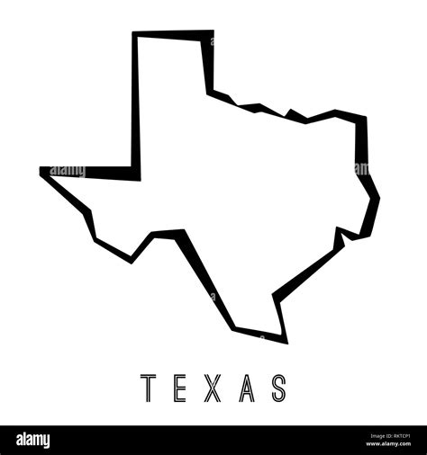 Texas map outline - US state shape sharp polygonal geometric style ...