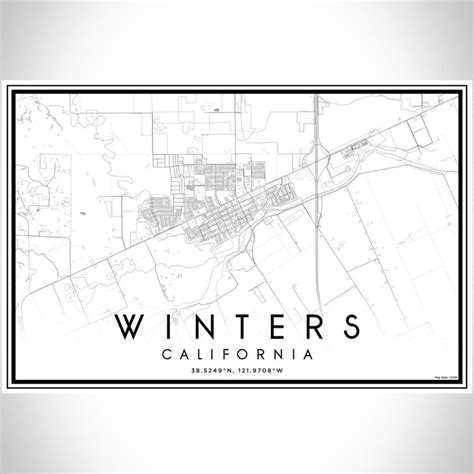 Winters - California Map Print in Classic — JACE Maps