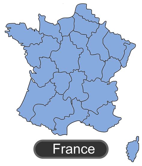 OnlineLabels Clip Art - Map of France