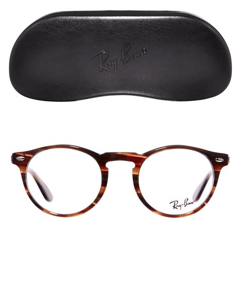 Lyst - Ray-Ban Round Glasses in Brown