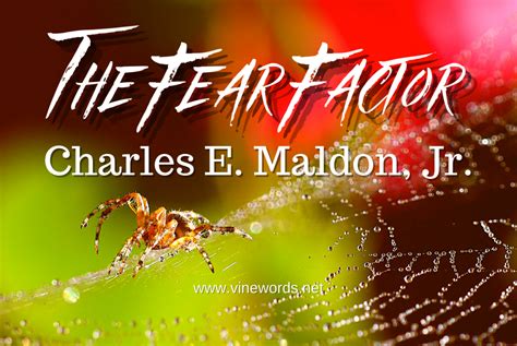 Charles Maldon Jr: The Fear Factor - VineWords Devotions and More