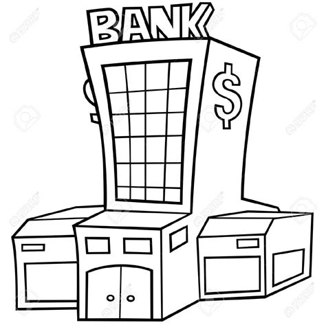 Bank - Black and White Cartoon | Clipart Panda - Free Clipart Images