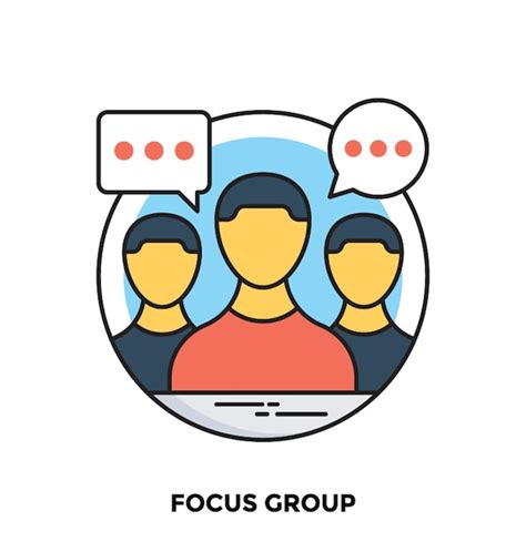 Premium Vector | Focus group flat vector icon