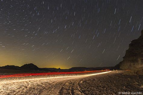 Star-Gazing in Wadi Rum. Great long exposure nighttime #photography in the desert. | Star trails