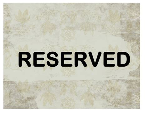 High Resolution Reserved Signs For Tables #11 Reserved Table Sign - Free Printable Reserved ...