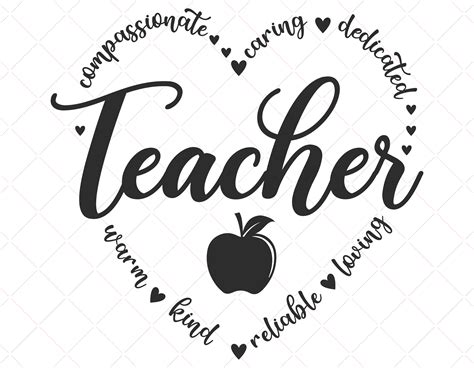 Teacher Appreciation Svg Teacher Day Svg School Svg - Etsy Canada