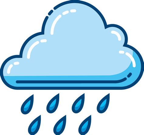 Cloud with rain clipart. Free download transparent .PNG | Creazilla