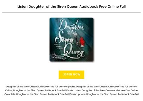 LISTEN Daughter of the Siren Queen Audiobook Free Online Android by Camilla Ginny - Issuu