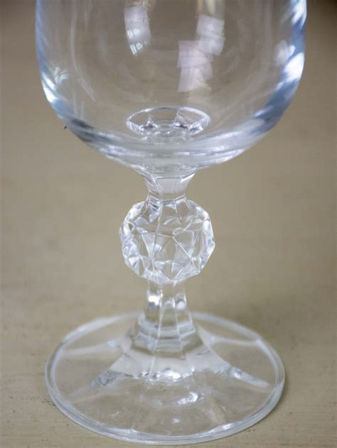 Set of twelve antique French crystal wine glasses – Chez Pluie