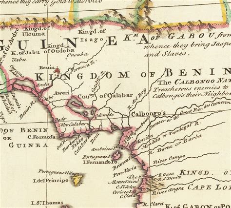 Old Map of Negroland 1747 by Bowen Pre-Colonial West Africa | Etsy