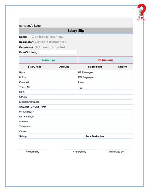 How To Create a Free Payslip Template in Excel, PDF, Word Format | HowToWiki