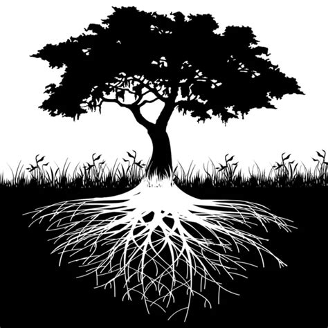 5,390 Tree roots Vector Images | Depositphotos