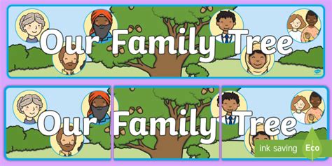 Our Family Tree Display Banner | My Family Banner