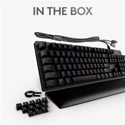 Logitech G513 Mechanical Gaming Keyboard with Palm Rest, RGB LIGHTSYNC ...