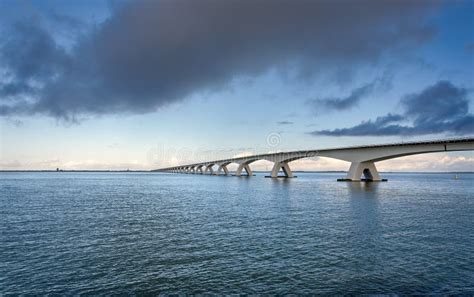 Zeeland Bridge stock image. Image of river, color, horizon - 56765447