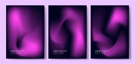 Minimalist purple gradient cover backgrounds vector set with modern ...