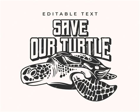 Premium Vector | Green sea turtle silhouette illustration