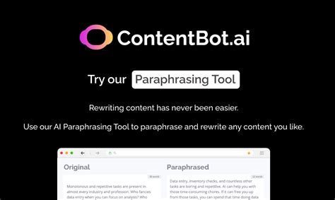 Paraphrasing Tool - Powerful AI Paraphraser by ContentBot.ai