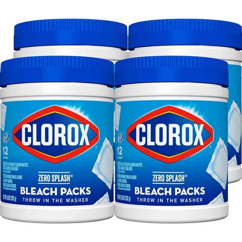 Clorox Zero Splash Bleach Packs - Laundry Pods, 4 Pack - Walmart.com