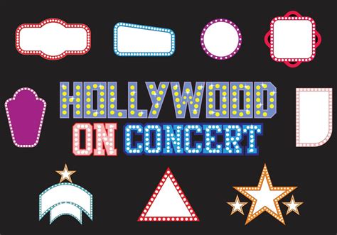 Hollywood Sign Lights 134622 Vector Art at Vecteezy