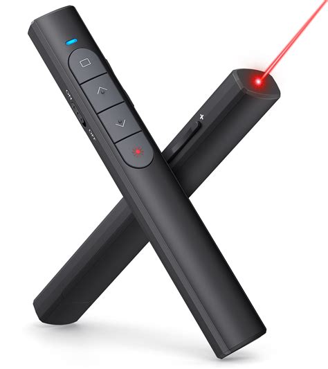 RF 2.4GHz Wireless Presenter For Presentation Clicker Red Laser Star Pointer For Powerpoint ...